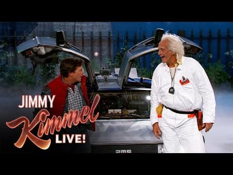 Marty MCfly a doktor Brown u Jimmyho Kimmela