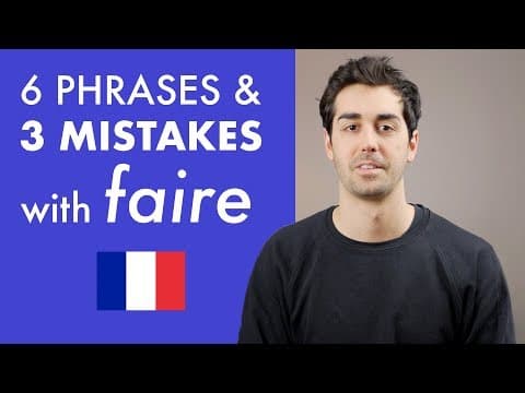6 frází a 3 chyby se slovesem FAIRE