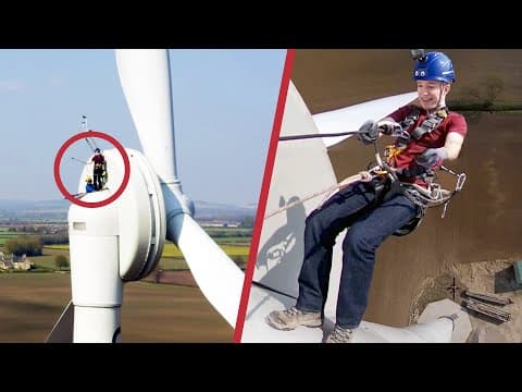 Opouštění větrné elektrárny nouzovým východem
